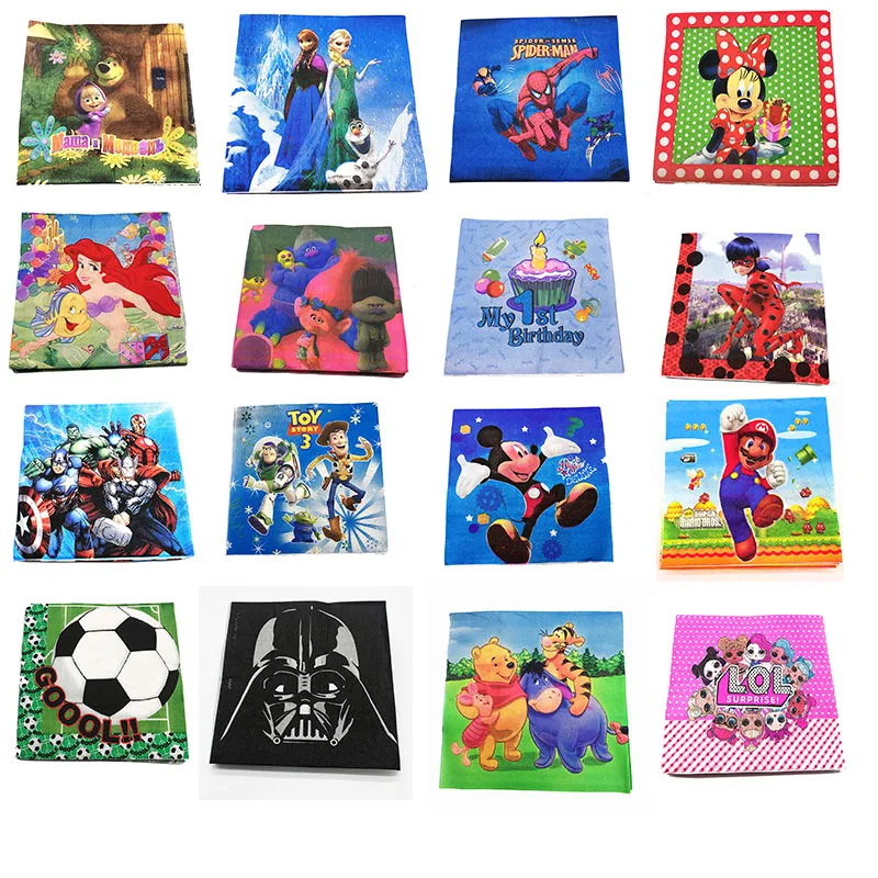 Buy 20pcs/pack cartoon character theme disposable