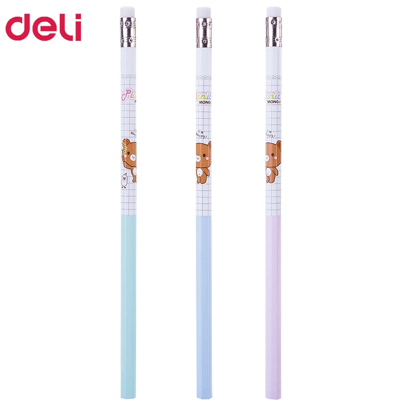30 шт kawaii деревянные карандаши Мультяшные rilakkuma карандаш с ластиками для школы