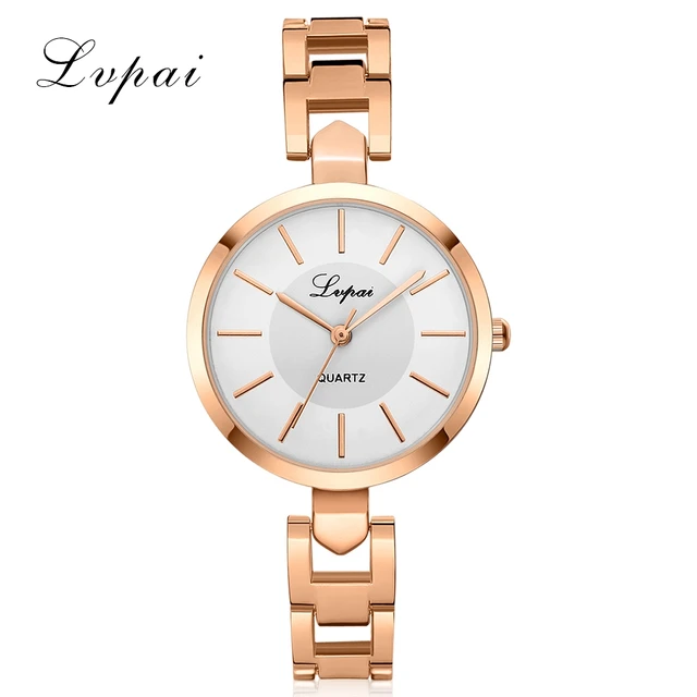 Women Luxury Bracelet Watch LVPAI Fashion Brand Rose Gold Quartz WristWatches La Women Luxury Bracelet Watch LVPAI Fashion Brand Rose Gold Quartz WristWatches La