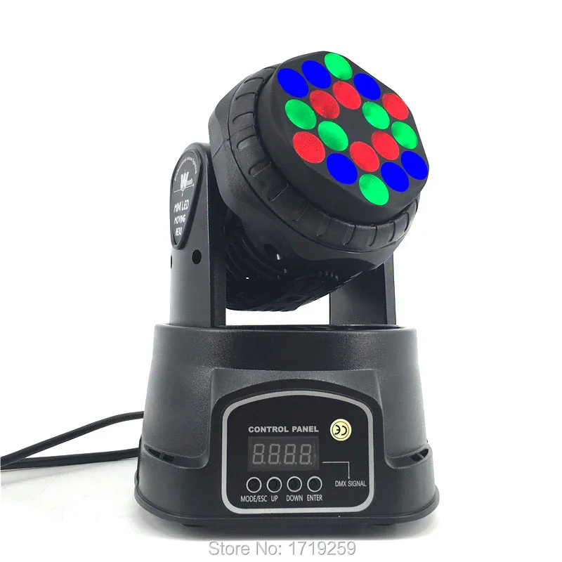 

4pcs/lot Fast Shipping LED Wash Moving Head Light RGB 18x3W Perfect for Mobile DJ, Party, nightclub