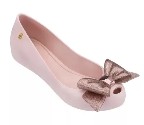 

Melissa women jelly shoes with bow flat jelly sandals woman ladies sandalias melissa summer shoes