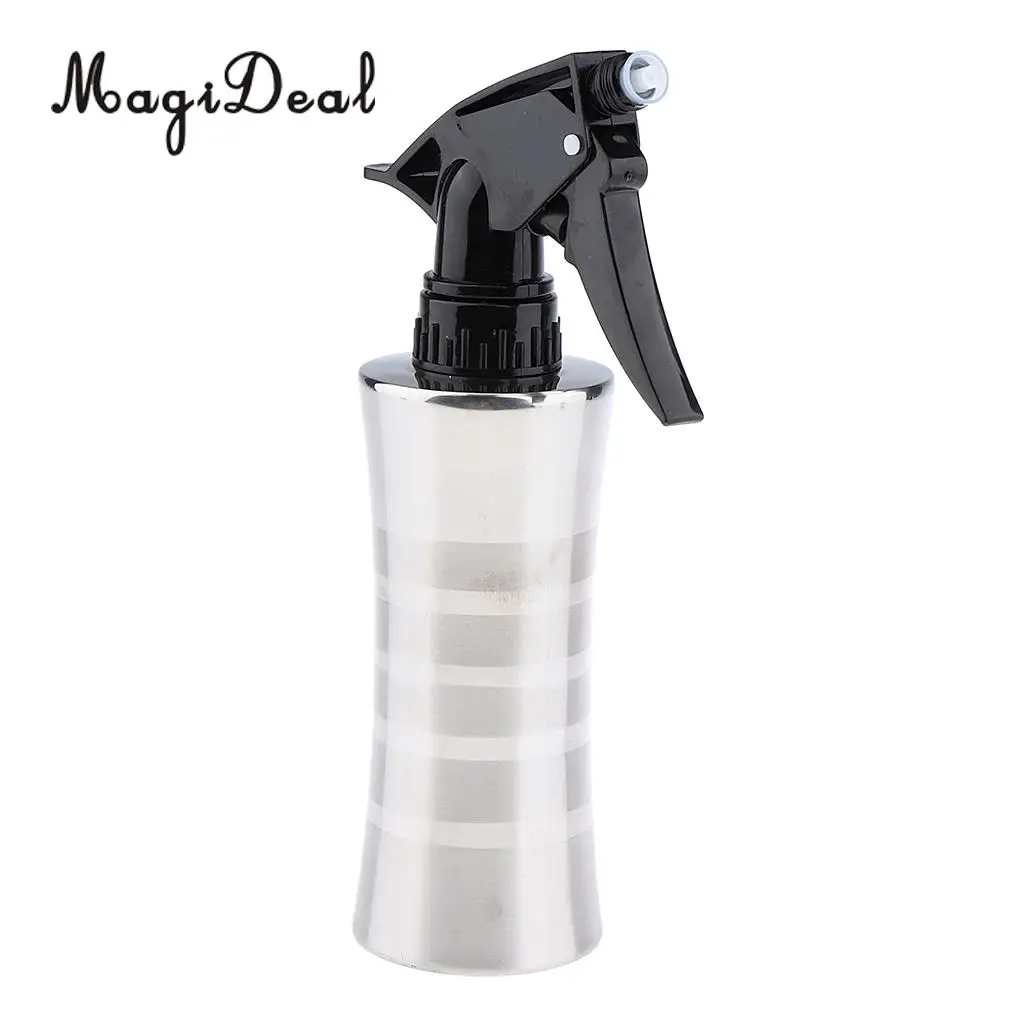 Kesoto 300ml Stainless Steel Empty Fine Mist Trigger Spray Bottle for Hair Salon Hairdressing