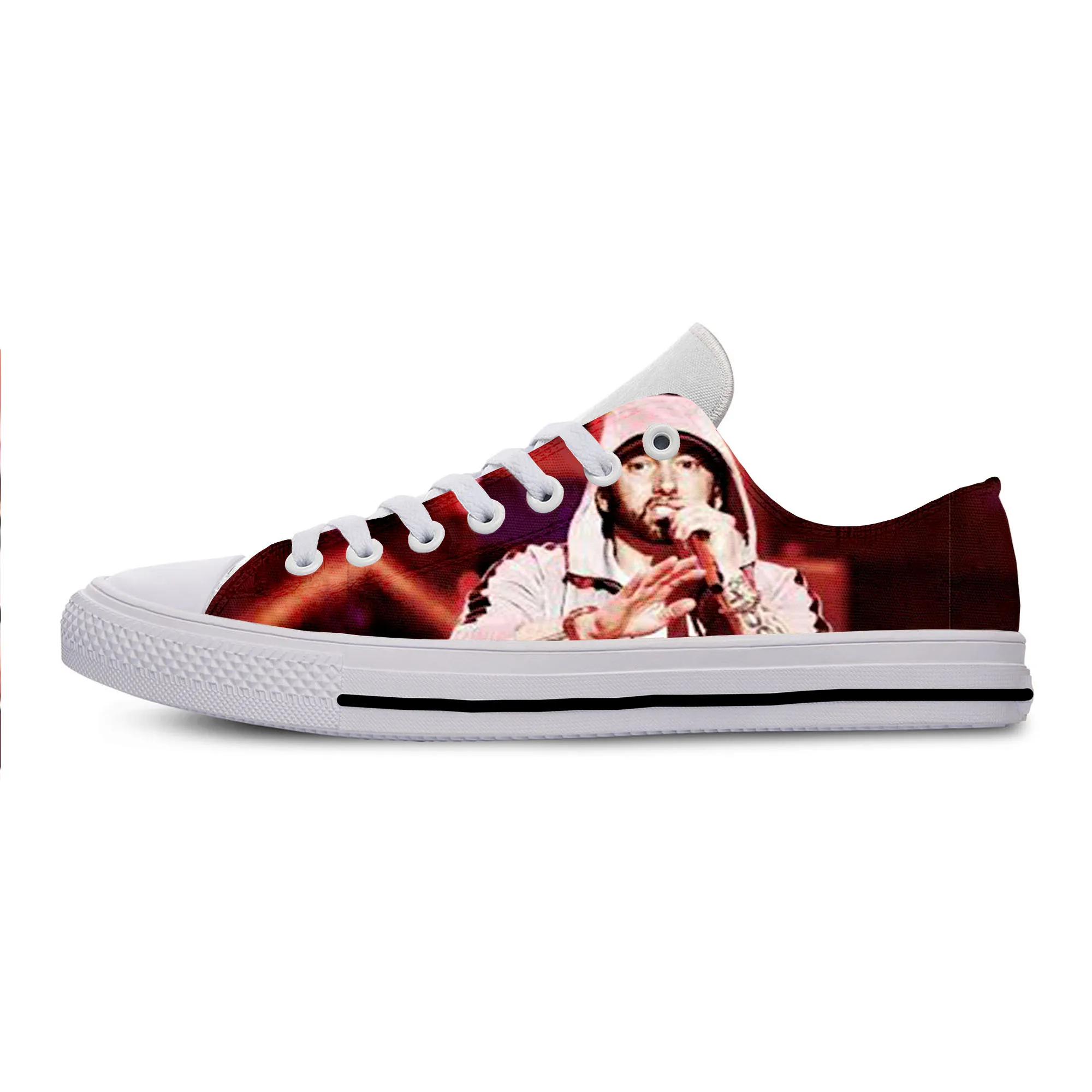 buy 2019 Hot Cool Fashion New Summer Handiness Casual Harajuku Shoes 3D Print For Man Woman Hip Hop Rap Music Rock Funny Eminem