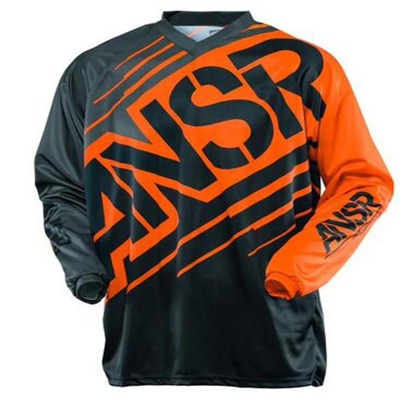 

New ANSR Motocross Jersey Downhil Mountain Bike DH Shirt MX Motorcycle Clothing Ropa For Men Quick Dry MTB T Shirt