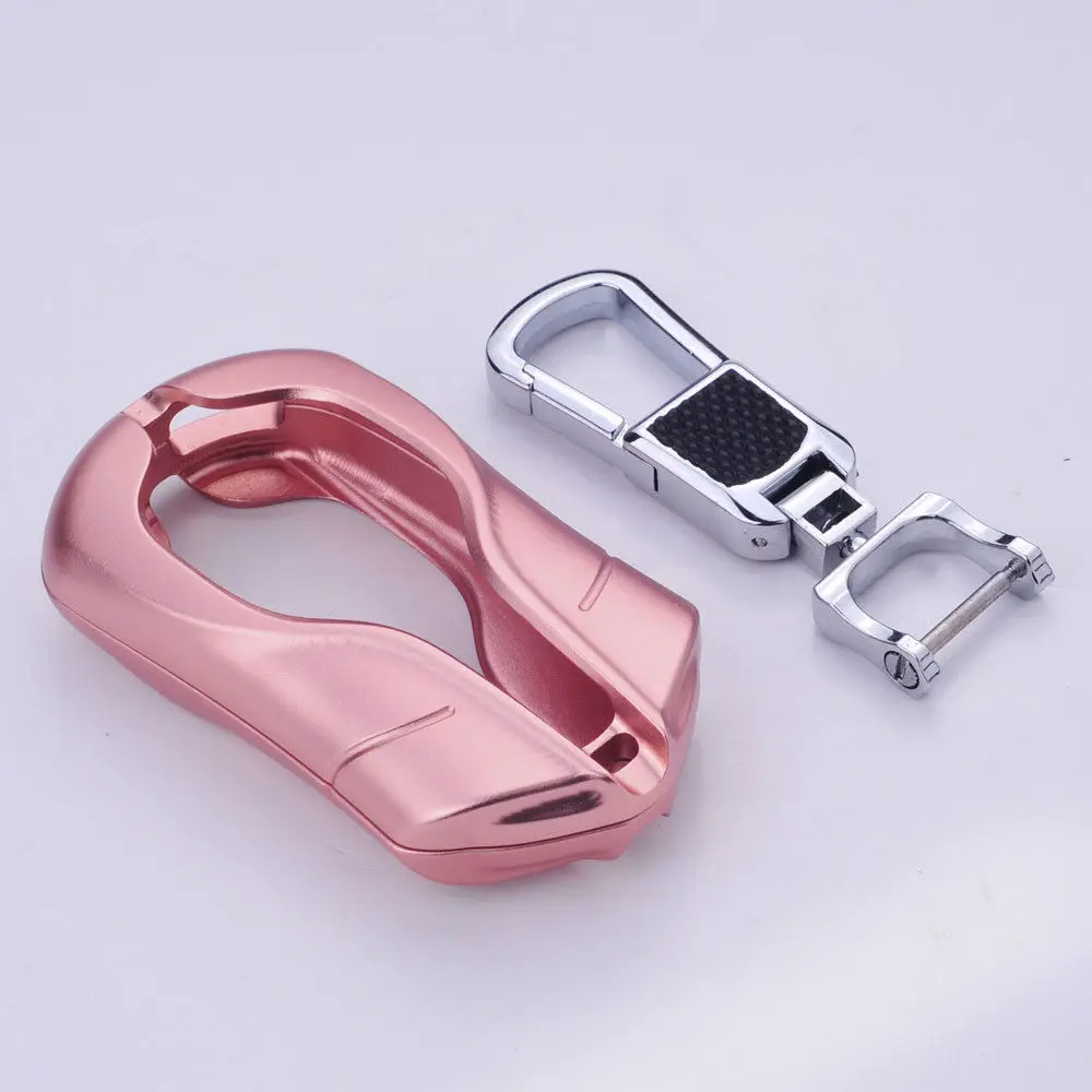 

Gold/Silver/Pink Smart Key Case Cover Keychain Keyring Decoration Car Shell Fob Holder For Maserati Quattroporte Ghibli Levante