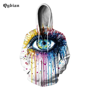 

Qybian 2017 New Fashion Brand Casual 3D eye Painted Jackets Man Coat for Winter Hombre Jaqueta Masculina Veste Homme