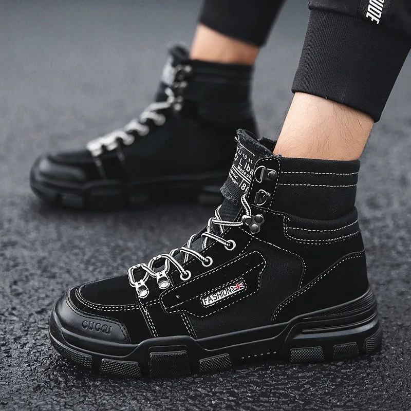 Male Shoe High Help Martin Boots Boots Man Casual Mens Platform Shoes Men Boots Sneakers Zapatos De Hombre Tenis Trainers Scarpe