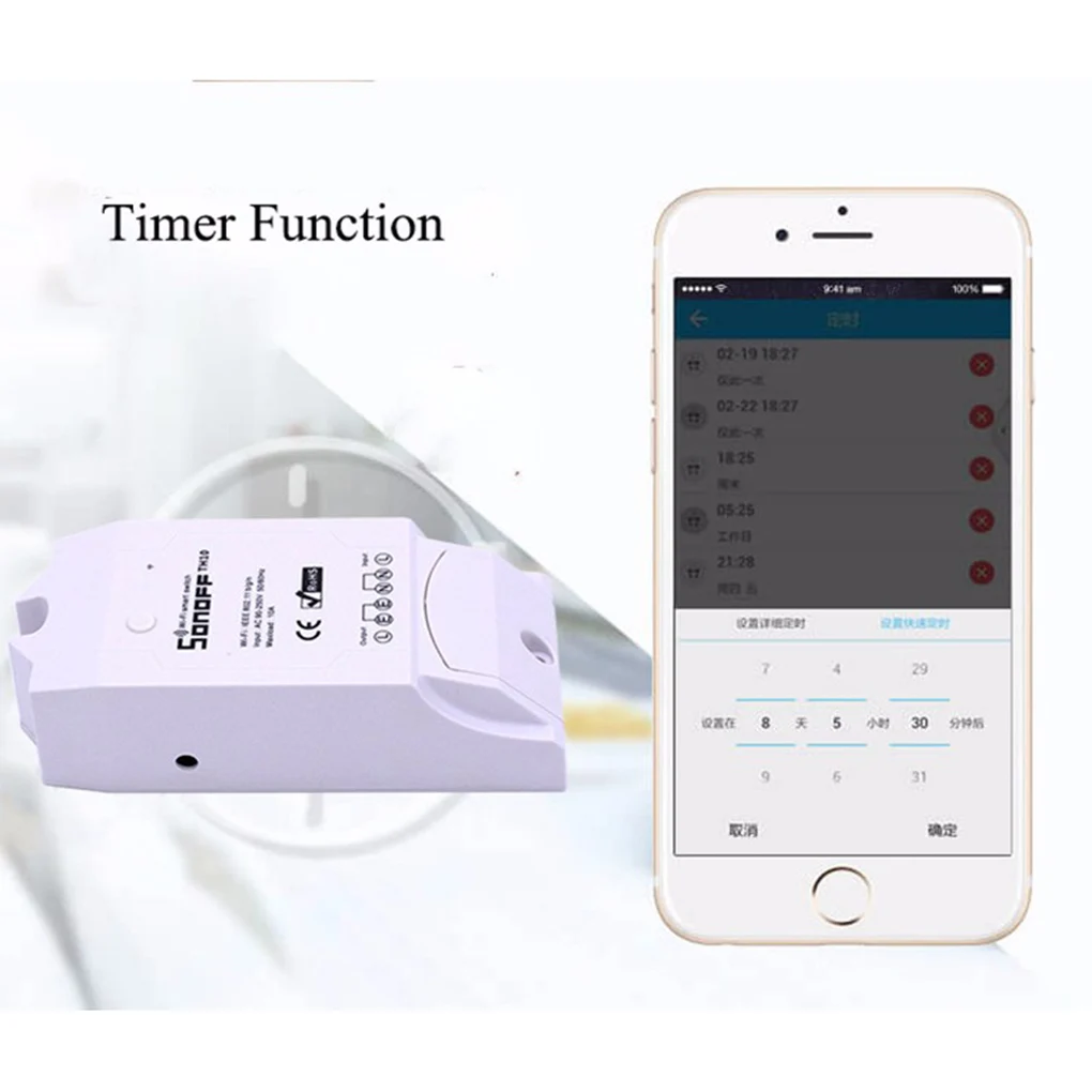 Sonoff TH 10A/16A Smart Wifi Switch Controller With Temperature Sensor And Waterproof Humidity Monitoring Home Automation