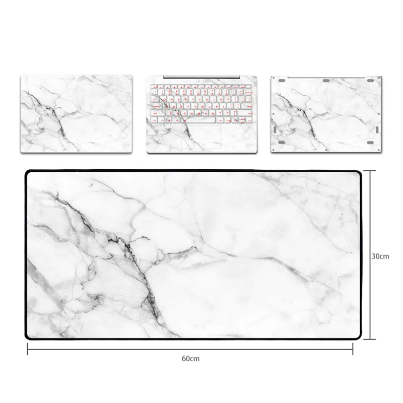 2 в 1 мраморная наклейка для ноутбука Xiao mi notebook mi Pro 15,6 Air 12,5 13,3 пленка для ноутбука для Ga mi ng notebook 15,6+ коврик для мыши