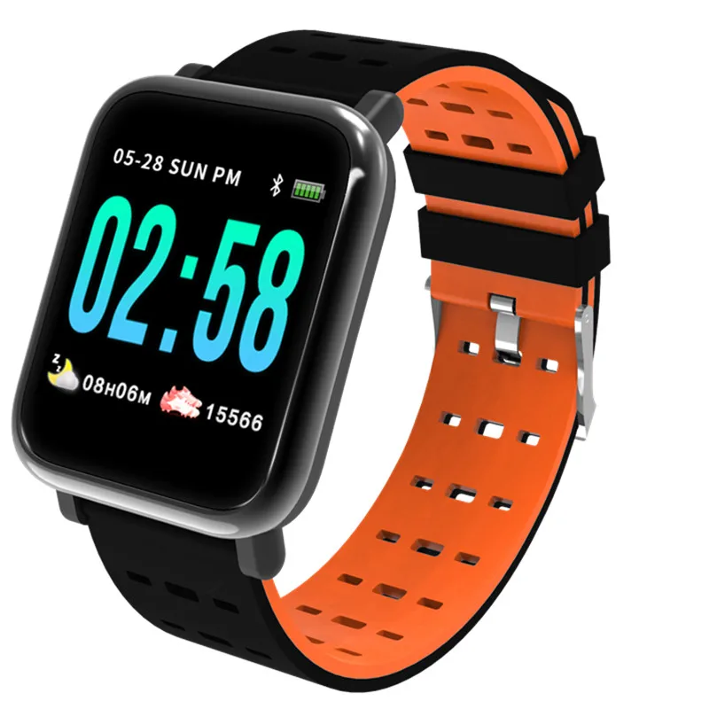 Letike A6, умные часы для мужчин и женщин, монитор сердечного ритма, спортивный фитнес-трекер, кровяное давление, водонепроницаемые, умные часы, часы для IOS, Android - Цвет: orange