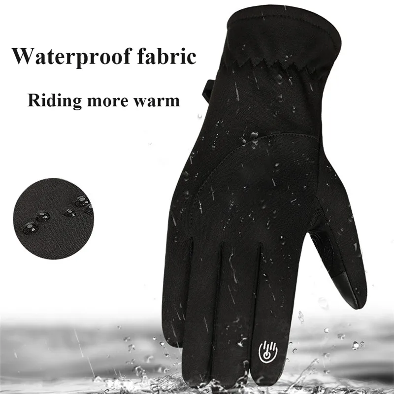 Зимние ветрозащитные водостойкие велосипедные перчатки с сенсорным экраном спортивные велосипедные перчатки для верховой езды Зимние