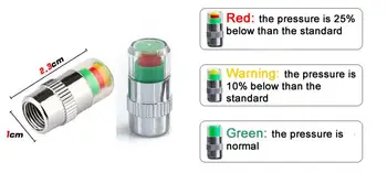 

1pcs X 32 PSI 2.4 Bar Car Tyre Pressure Monitor Valve Stem Cap Sensor Indicator