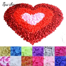 40 цветов, 1000 шт., искусственные лепестки розы, свадебные украшения