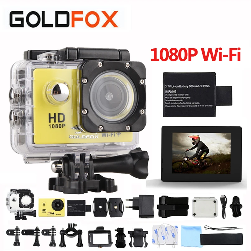 Kopen GOLDFOX SJ 4000 Actie Camera 30 m waterdichte 2.0 #039;Screen 12MP wifi Sport DV 1080 p Sport Camera gaan extreme pro cam Mini Camera