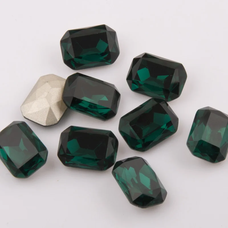 Yanruo 4627 восьмиугольник изумруд пришить на стекло стразы декоративные камни