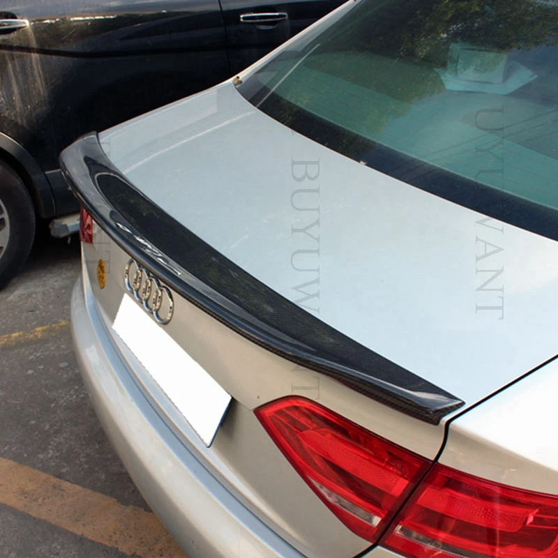 Best Price Carbon Fiber Exterieur Achterspoiler Staart Kofferbak Boot Wing Decoratie Voor Audi A4 S4 B8 Sedan 4 Deur 2009 2010 2011 2012 Auto Styling