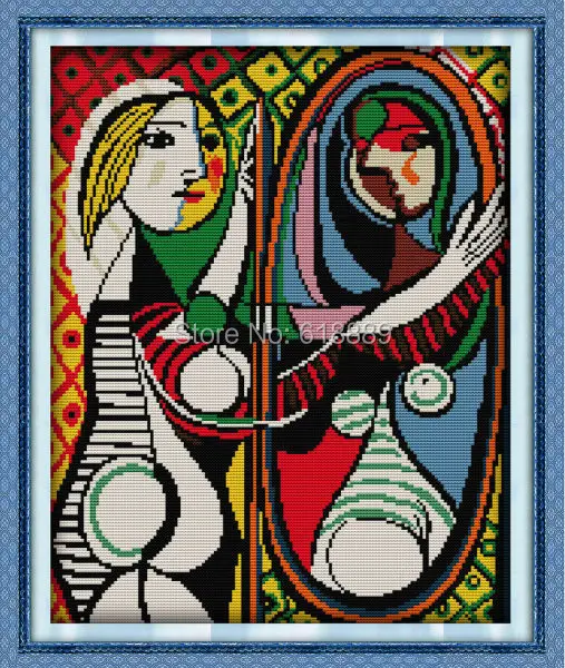 Картина девушка перед зеркалом пикассо