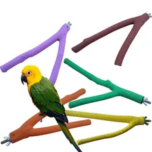 Маленькие домашние жевательные игрушки для попугая птицы, точилки для когтей, палочки, красивые цветные деревянные ветви, игрушки для домашних животных, аксессуары для птиц