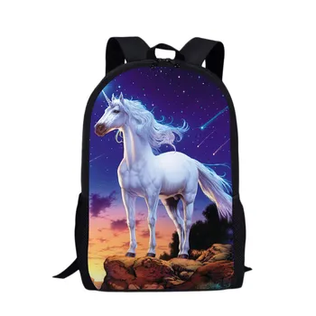 

Unicorn Cartoon Pattern Prints Daily Daypack Teenager Boys Travel Mochila Fashion Schoolbag Women School Bag for Girls Backpack