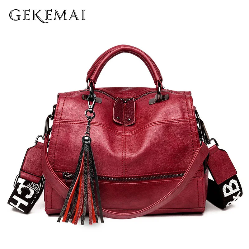 Price Designer Colored Strap Luxury Ladies Handbags Leather Women Messenger Bags Tassel Crossbody Bags for Female Small Shoulder Bag