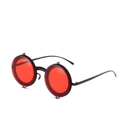 Мода стимпанк Круглые Солнцезащитные очки женские мужские s 2018 винтажные мужские солнцезащитные очки Oculos оттенки 66388J