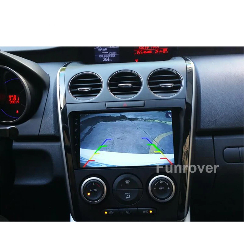 Top Funrover 9" Android 8.0 2 din Car DVD Player multimedia for Mazda CX7 CX-7 2G+32G auto radio tape recorder GPS Navigation navi 1
