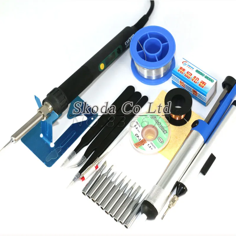 

Free shipping Newest EU plug DS60T Precision soldering iron Soldering Tool Kit 11 kinds of accessories