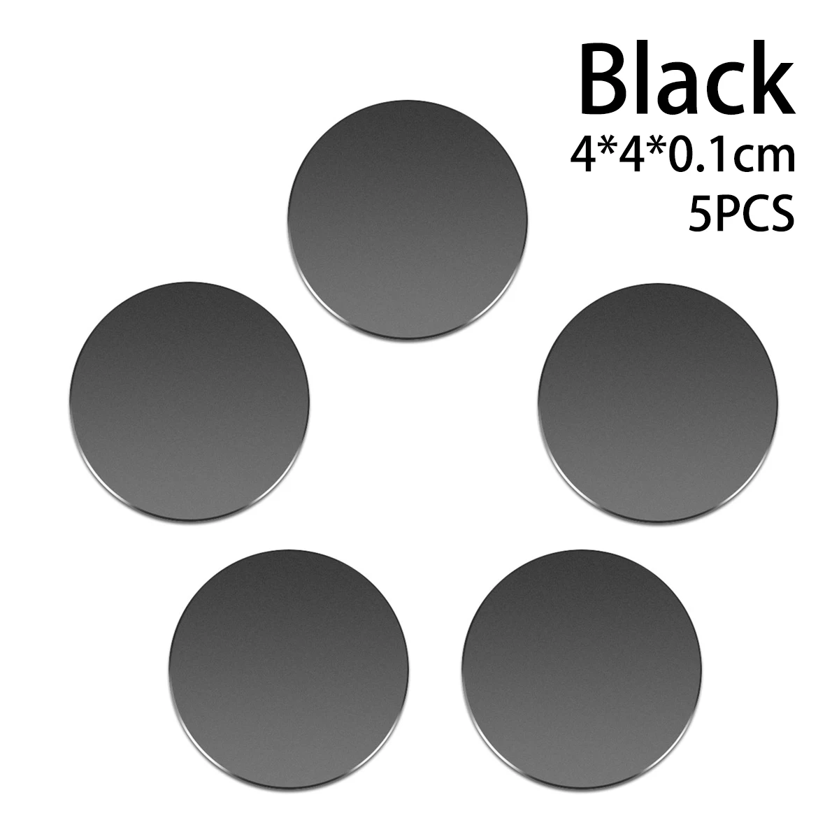 Car Magnetic Bracket Metal Plate Car Disk Magnet Plate Ultra-Thin Sticker Magnetic Phone Bracket GPS Universal Accessories - Цвет: Black Round 5pieces