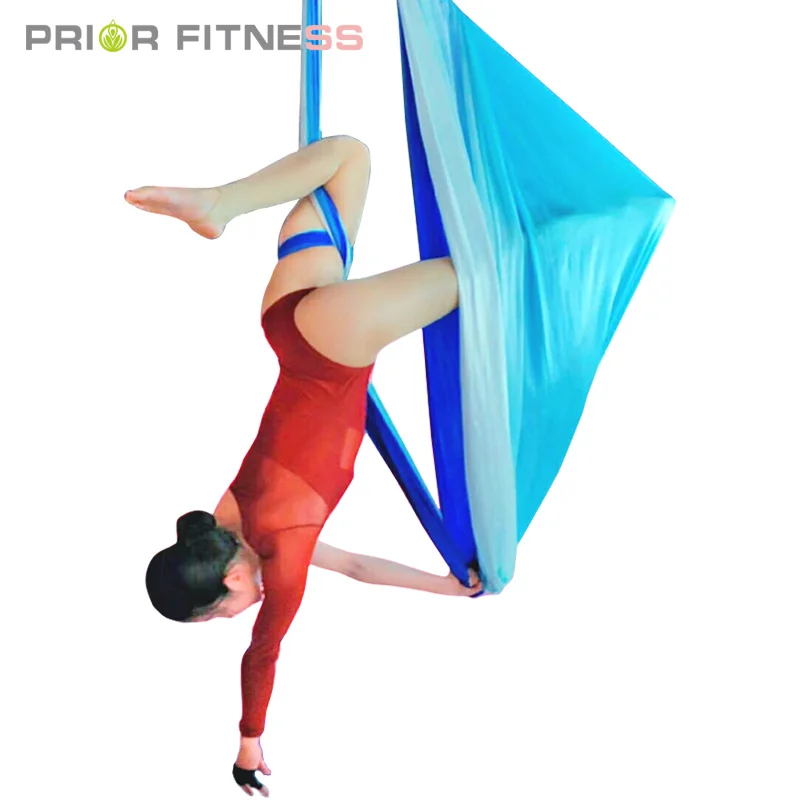 

2019 5M New Aerial Yoga Hammock Faric High Quality Gradational Colors Aerial Silks Low Stretch Anti Gravity Yoga Equipment