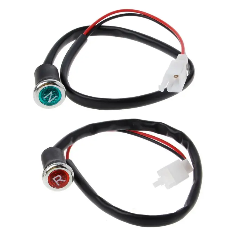 

2Pcs Neutral Reverse Motorcycle N/R Light Indicator ATV Light Gear For 50cc 110cc 125cc 150cc 200cc 250cc