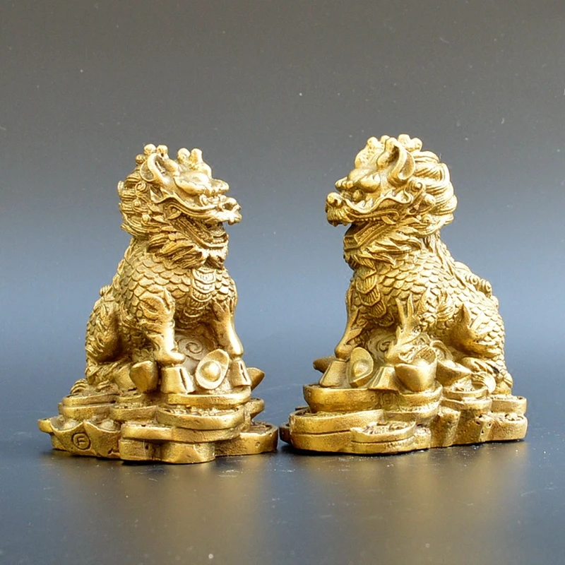 

Pure Copper Townhouse Copper kirin decoration Home feng shui decoration Bronze Crafts