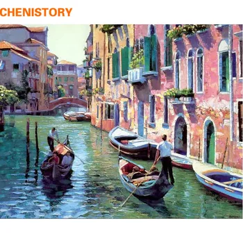 

CHENISTORY Picture Painting By Numbers Home Decoration DIY Canvas Oil Painting On Canvas For Living Room Wedding Decor Wall Art