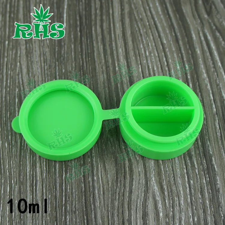 

Food Grade Silicone Dab Containers Set Wax round Container 10ml Non Stick Wax Oil Multi Use Storage box container 50pcs
