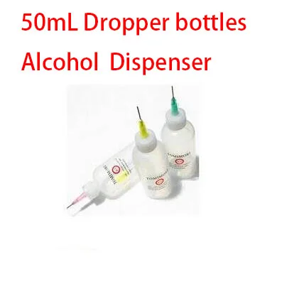 

FEPRLO 2Pcs 50mL Dropper bottles Dispenser Alcohol Oil Squeeze Bottle with Needle Tip Dropper needle glue bottle of 50CC/ml