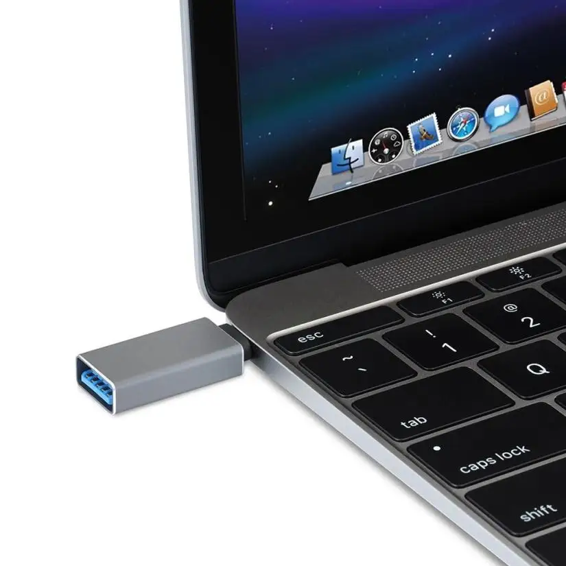 USB-C 3 1 Тип C штекер к USB 0 Женский адаптер для MacBook 12 дюймов серебро 8 февраля |