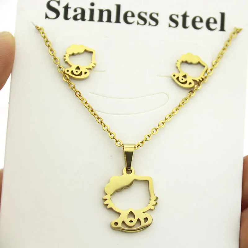 1 Set Stainless Steel Jewelry Set Tiny 