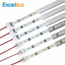 12 В постоянного тока 5730 светодиодный светильник 5 шт. 50 см 36 светодиодный s светодиодный жесткая полоса с алюминиевой оболочкой+ крышка PCB для украшения кухонного шкафа светильник