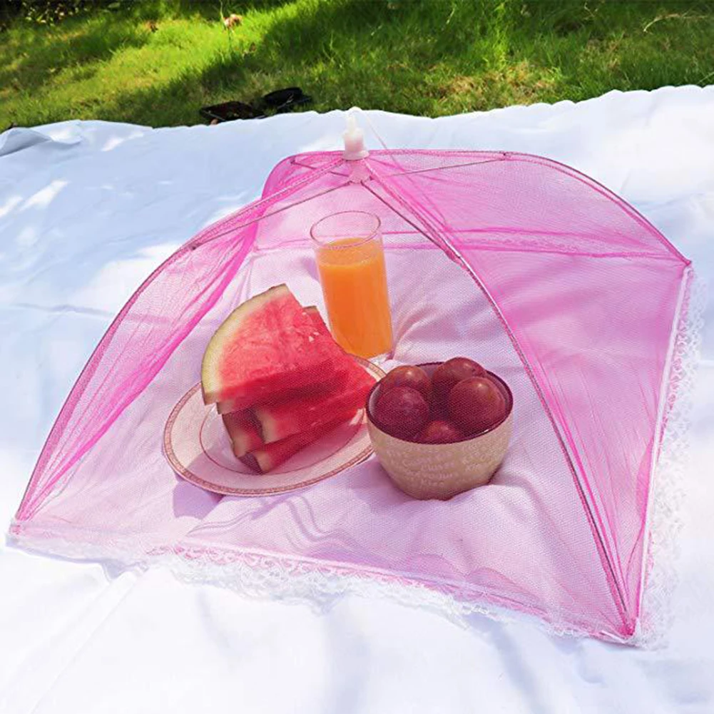 

kichen accessories Kitchen Folded Mesh Food Cover Mesh Screen Protector Food Dish Cover Dome Net Tent Anti Mosquito Kitchenware