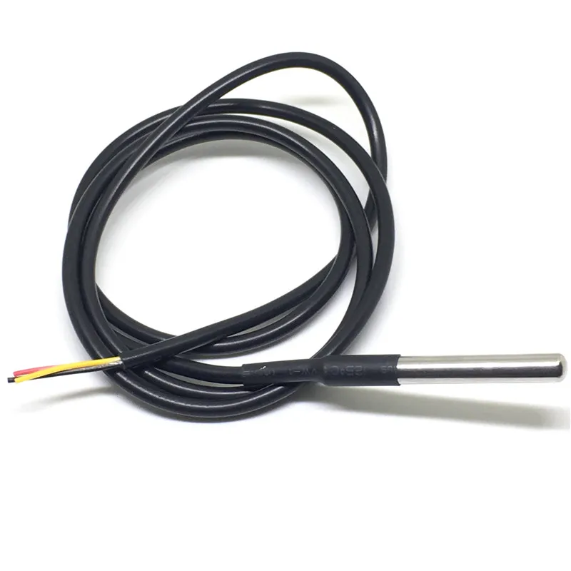Stainless steel waterproof package type DS18b20 temperature probe temperature sensor 18B20 1 metre (1)