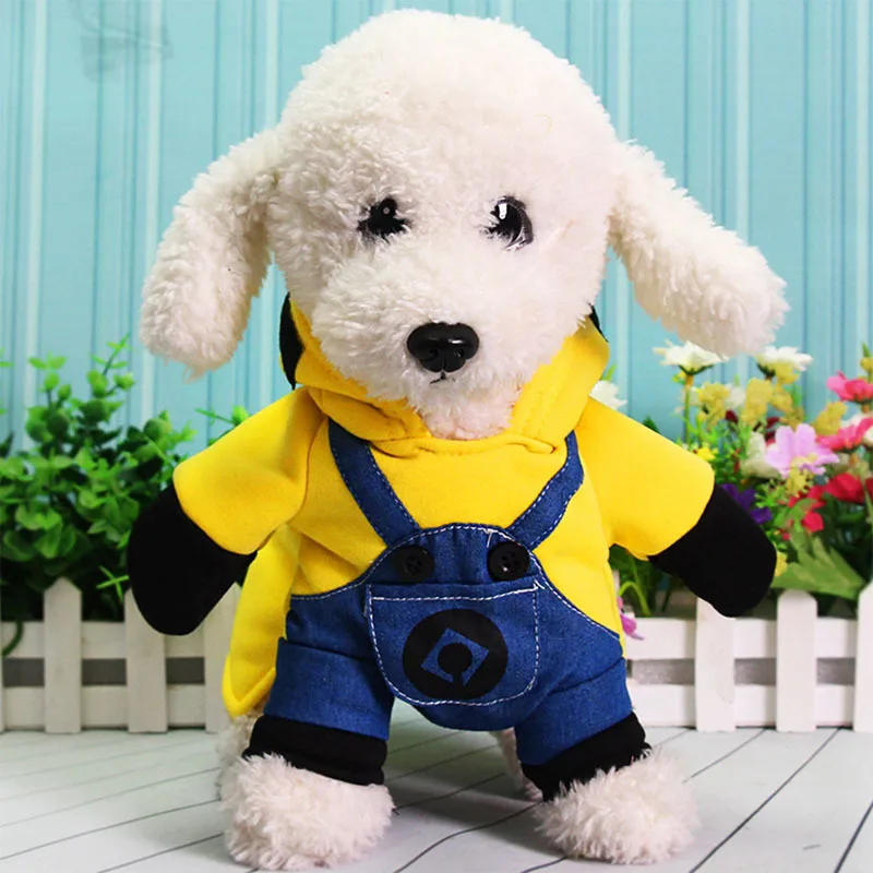 KIMHOME PET Dog Christmas Costume Minions Standing Turned Clothes For Small Dogs Winter Coat Medium Pet Clothes|christmas dog clothes|dog clothespet clothes |