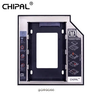 

CHIPAL 10pcs 2nd HDD Caddy 9.5 mm SATA 3.0 to SATA 2.5" for 9mm 9.5mm SSD HDD Case Enclosure For Laptop ODD DVD/CD-ROM Optibay