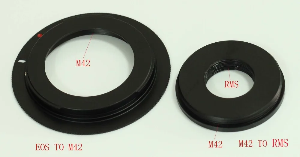 RMS to M42 (42mm x 1)Adapter with EOS adaptor for microscope objective | Электроника