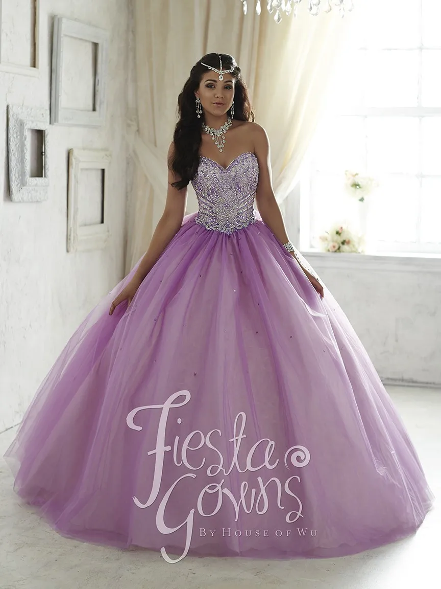 Hot Sale Purple Quinceanera  Dresses  2019 Sweetheart Ball 