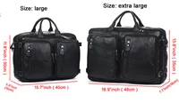 Fashion Multi-Function Full Grain Genuine Leather Travel Bag Men's Leather Luggage Travel Bag Duffle Bag Large Tote Weekend Bag 2