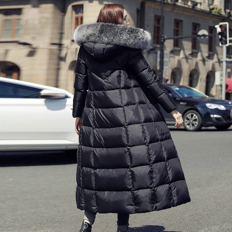 Winter Duck Down Coats High Quality Coat 2018 Female Long Winter jacket Women Thicken Warm Down Parkas Coat Fur Collar Outerwear