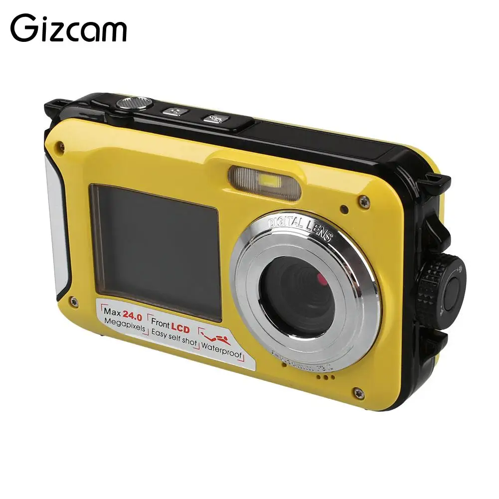 Gizcam HD 1080P Digital Camera Dual Screen Waterproof Cam Video fotograficas filmadora camara maquina appareil photographique camera : image Gizcam HD 1080P Digital Camera Dual Screen Waterproof Cam Video fotograficas filmadora camara maquina appareil photographique camera