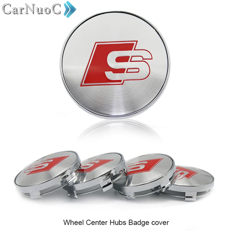 4pcs 60mm Racing Car Badge Emblem Sticker Wheel Center Cover Cap Hub Rim cover for BMW VW volvo AUDI SKODA Mitsubishi kia | Автомобили и