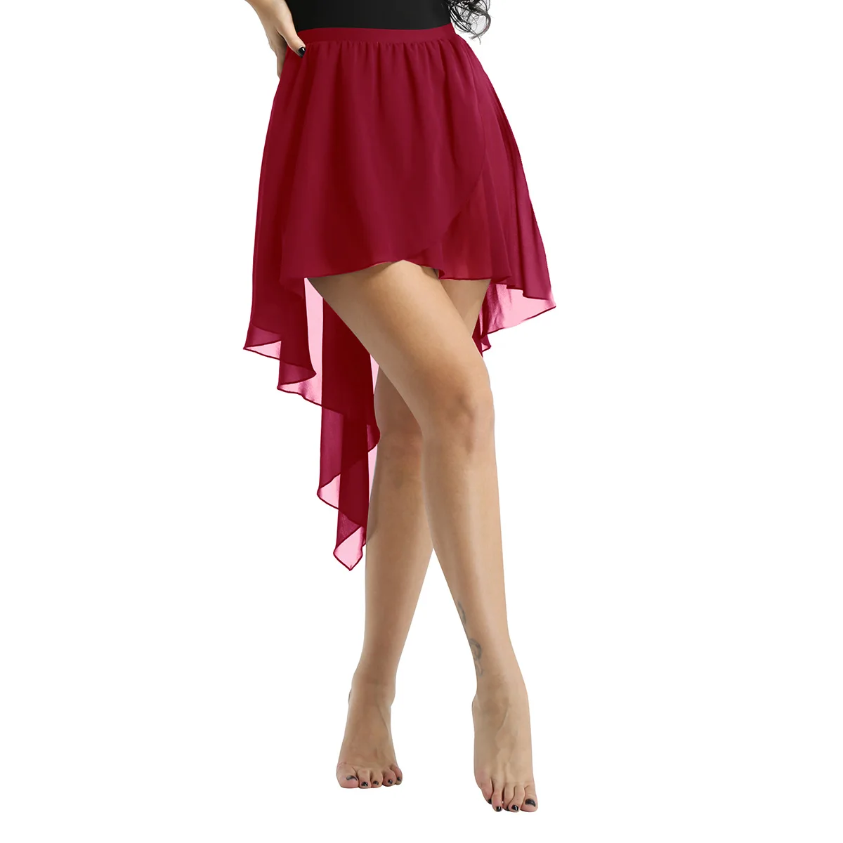 Women's Ballet Leotard Skirts Asymmetrical Sports Dance Adult Performance Costume