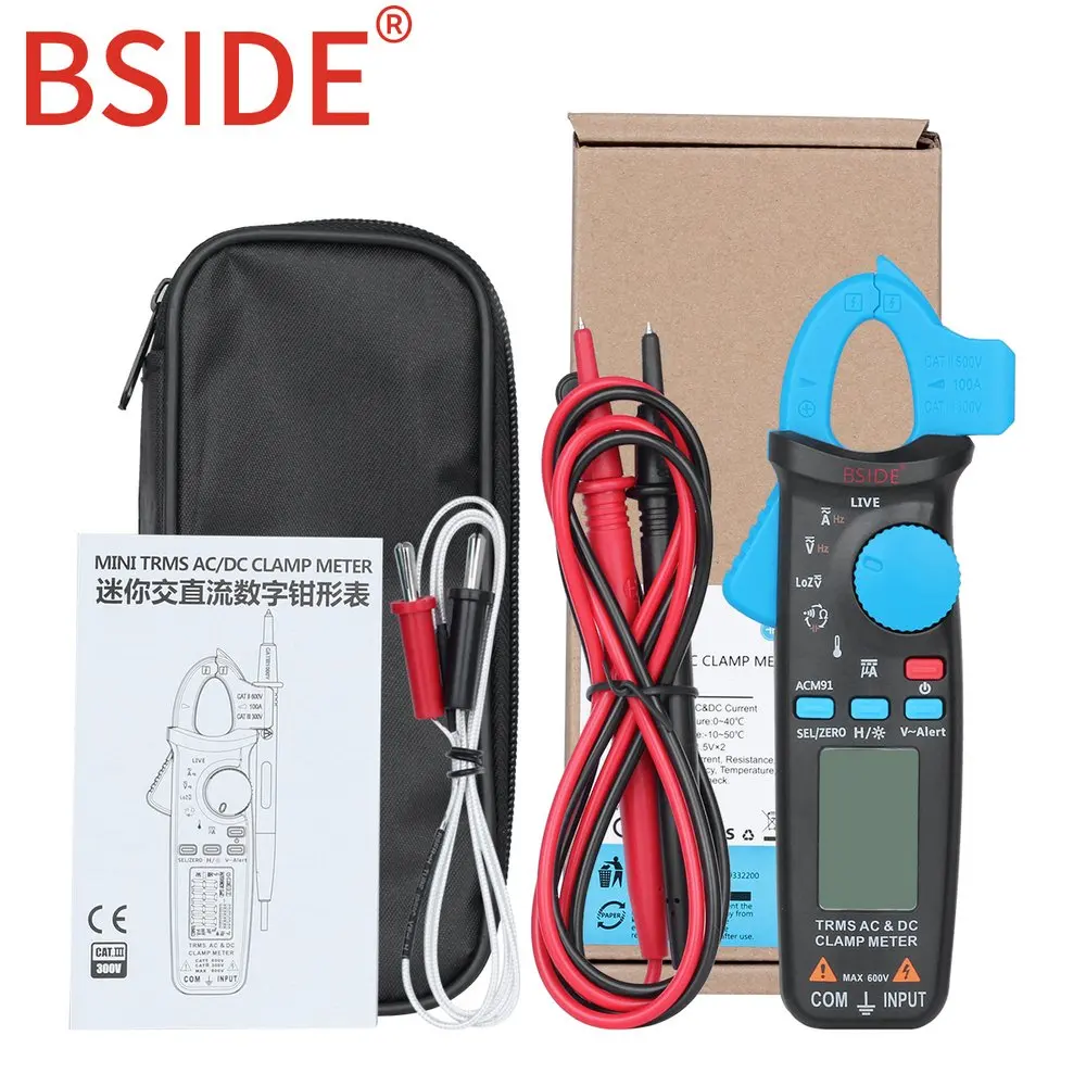 Nova Trms dc True Rms Clamp Meter Atual 100a 1ma Resolução Multímetro Testador Carro Reparação Amperímetro Voltímetro Acm91 ac –