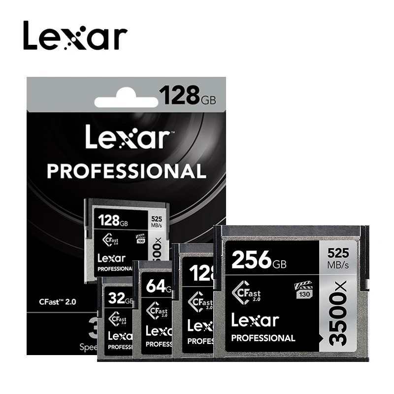 

Genuine Lexar, Cfast 2.0 card, 128G 3500X, high speed/quality professional camera, camera memory card for free shipping